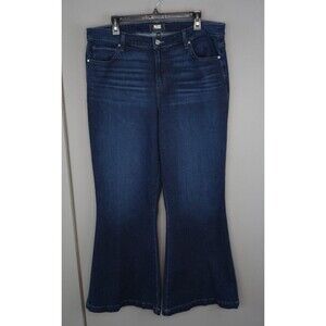 PAIGE Women's Jeans Genevieve Modern High-Rise Flare Stretch Jeans size 16W/40